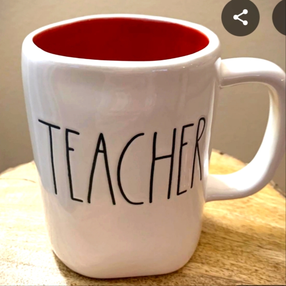 Rae Dunn TEACHER coffee mug Excellent condition